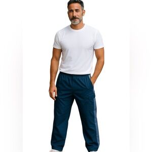 NIKE MEN’S JOGGERS TRACK PANTS CHARCOAL Size M Charcoal Black Grey Side Stripes